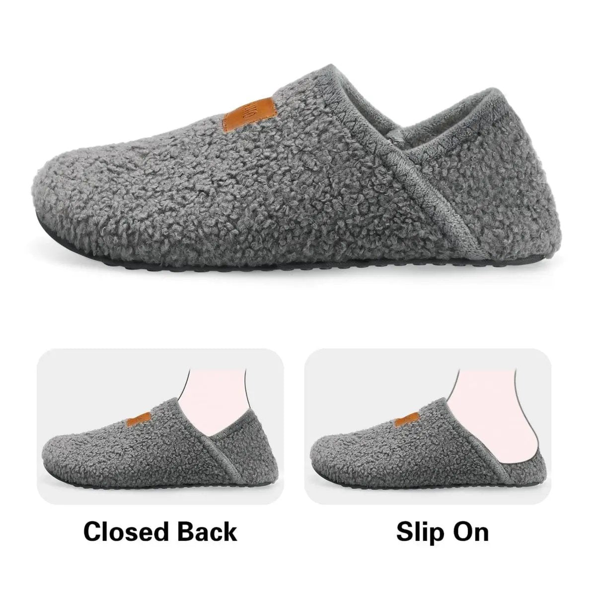 House Slippers for Women Men Indoor Barefoot Slippers Socks Furry Slip on House Shoes Cozy Comfy Slippers for Home Bedroom Travel Yoga - Love Salve